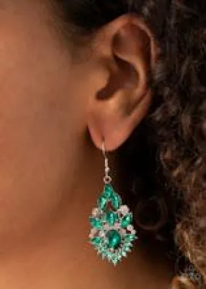 Earrings Ice Castle Couture - Green E353