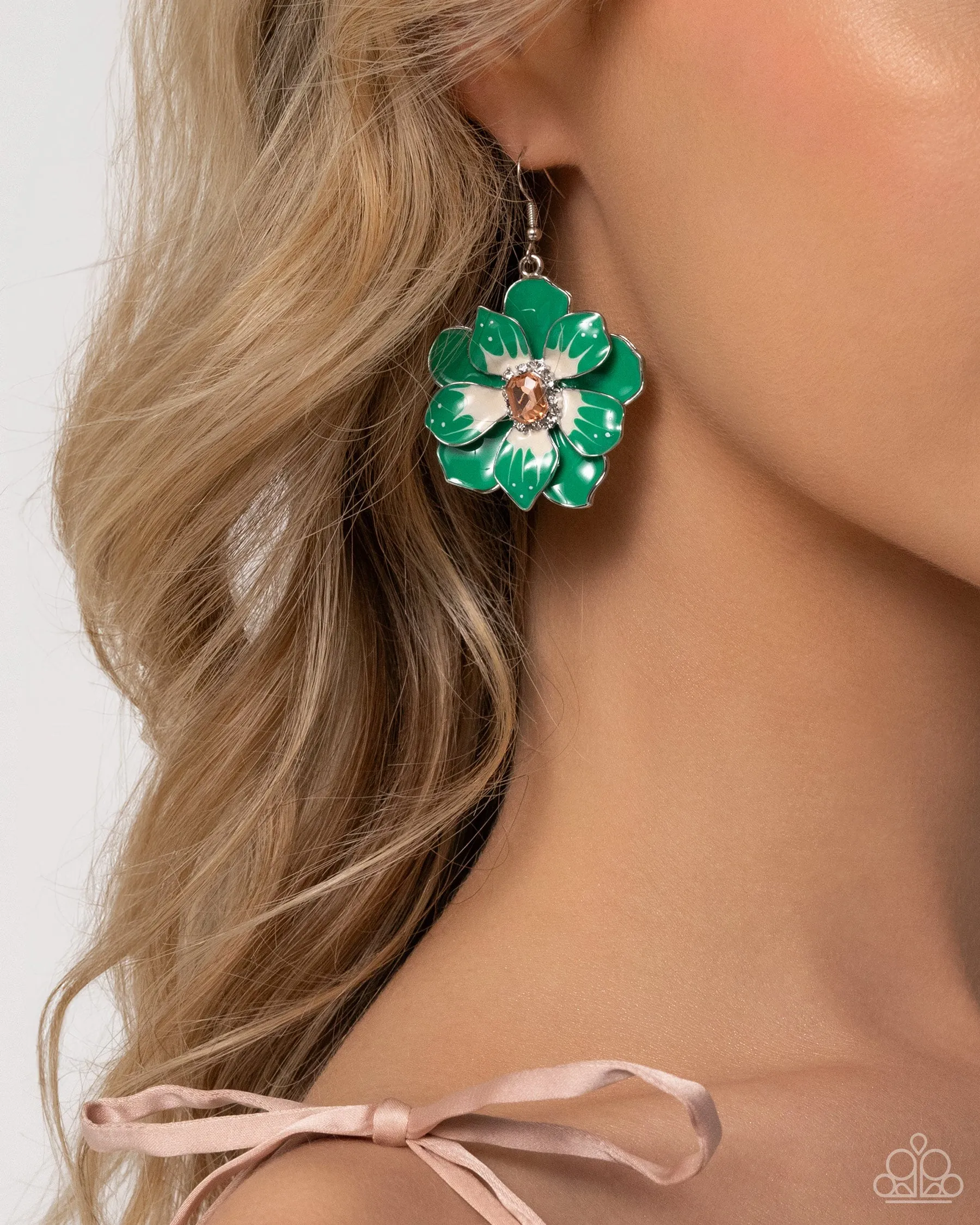 Earrings Tropical Treasure - Green E305