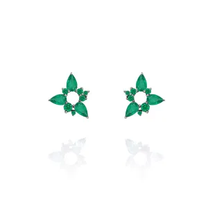 Electric Spark Studs Emerald