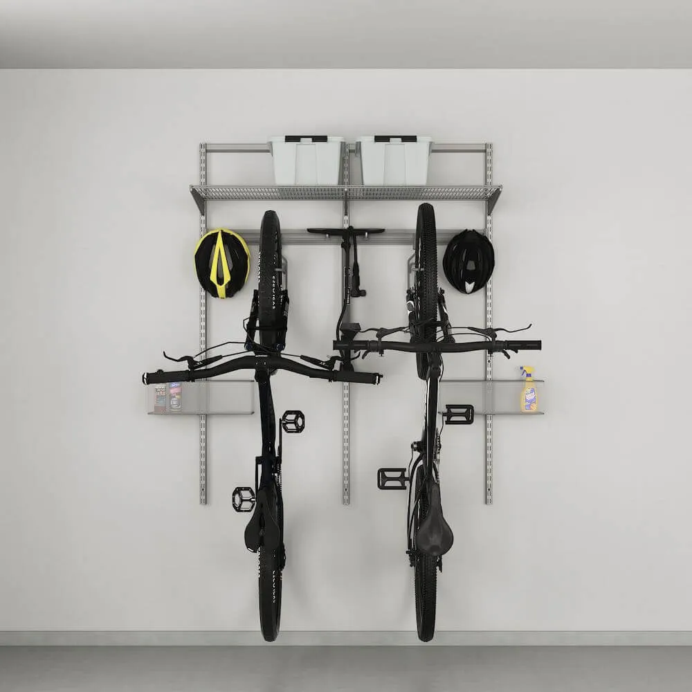 Elfa Garage Deluxe Bike Storage Solution W: 120 Platinum