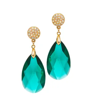 EMERALD OPULENCE STATEMENT EARRINGS