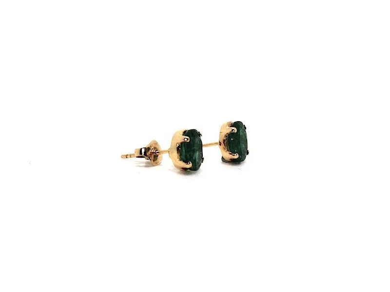 Emerald Stud Oval Cut Ad No.0734 (6/8mm )