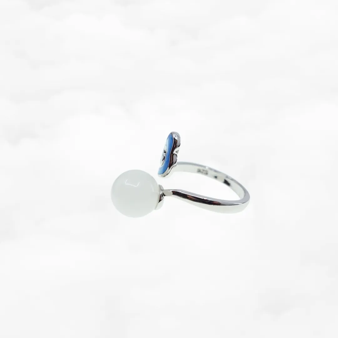 Enamel Auspicious Cloud Ring