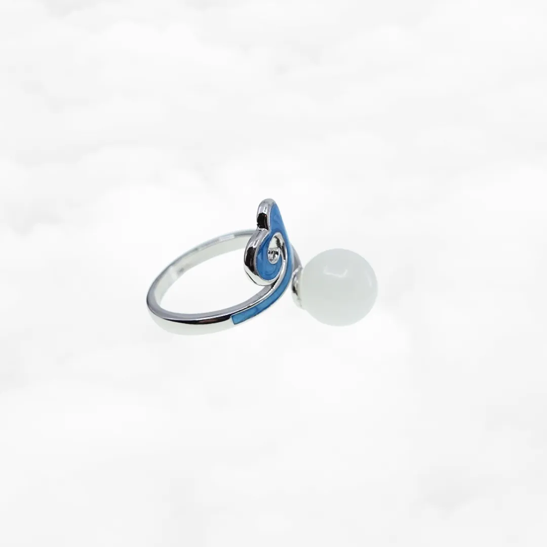 Enamel Auspicious Cloud Ring