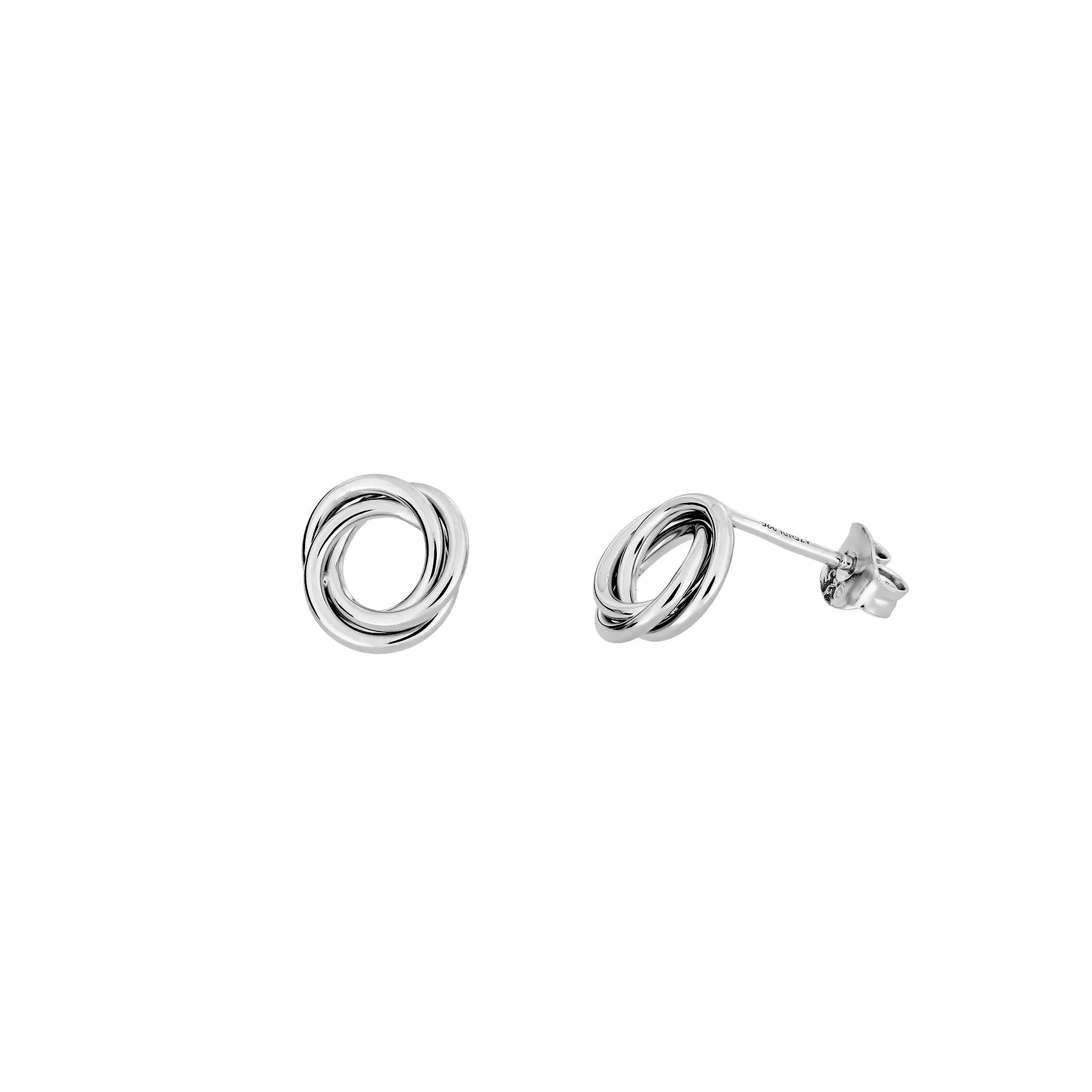 Entangled Love Knot Stud Earrings