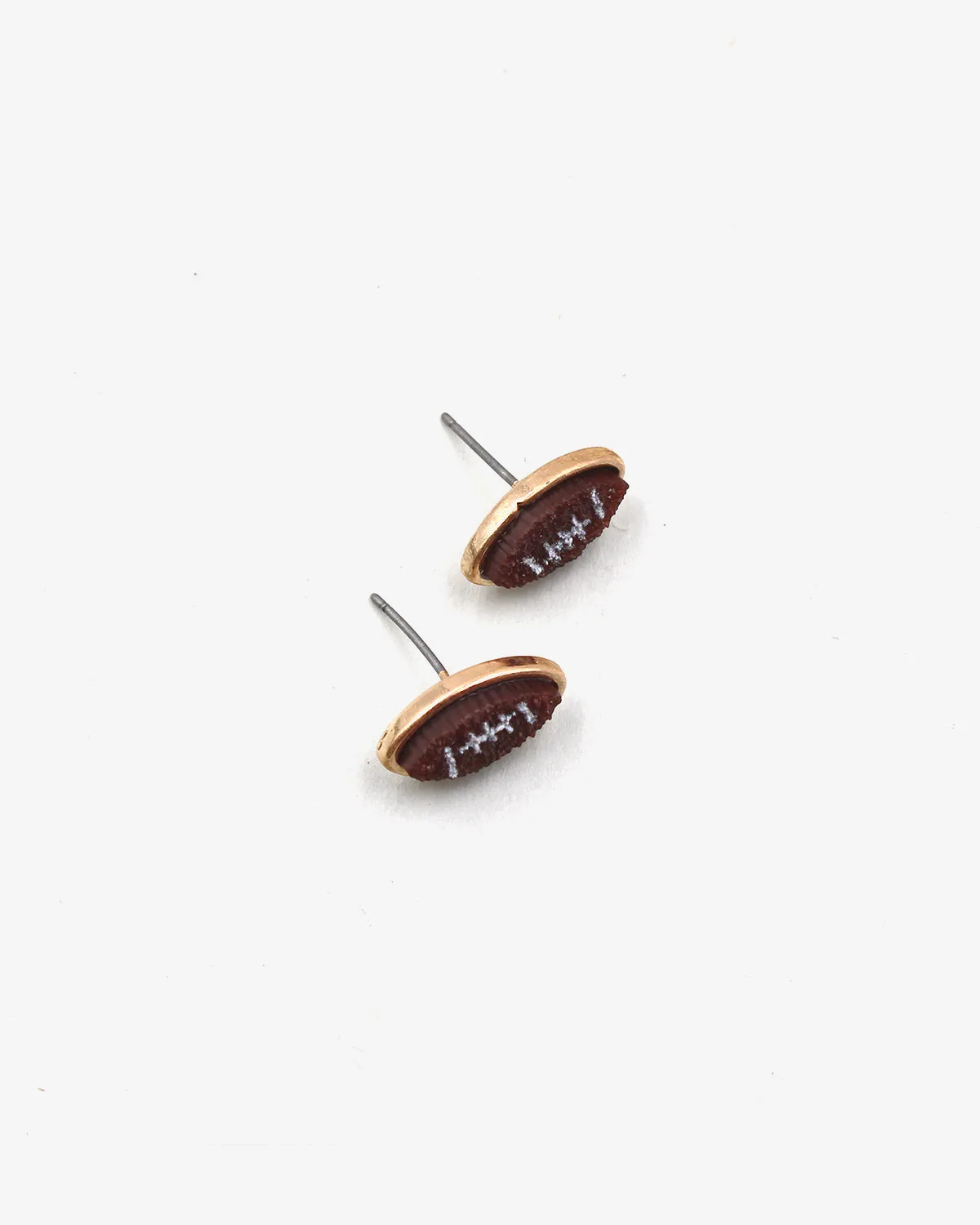 Football Druzy Stud Earrings