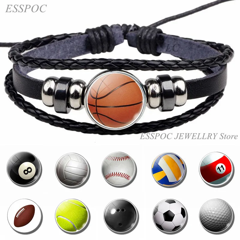 Football Jewelry Baseball Soccer Ball Bracelet