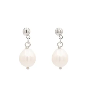 Freshwater Pearl Ball Post Earring Stud