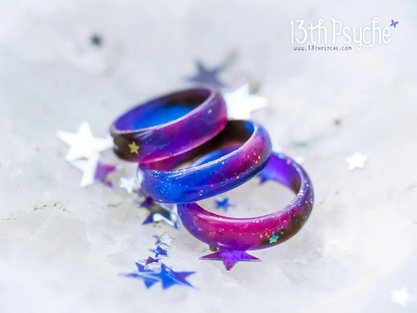 Galaxy nebula resin ring