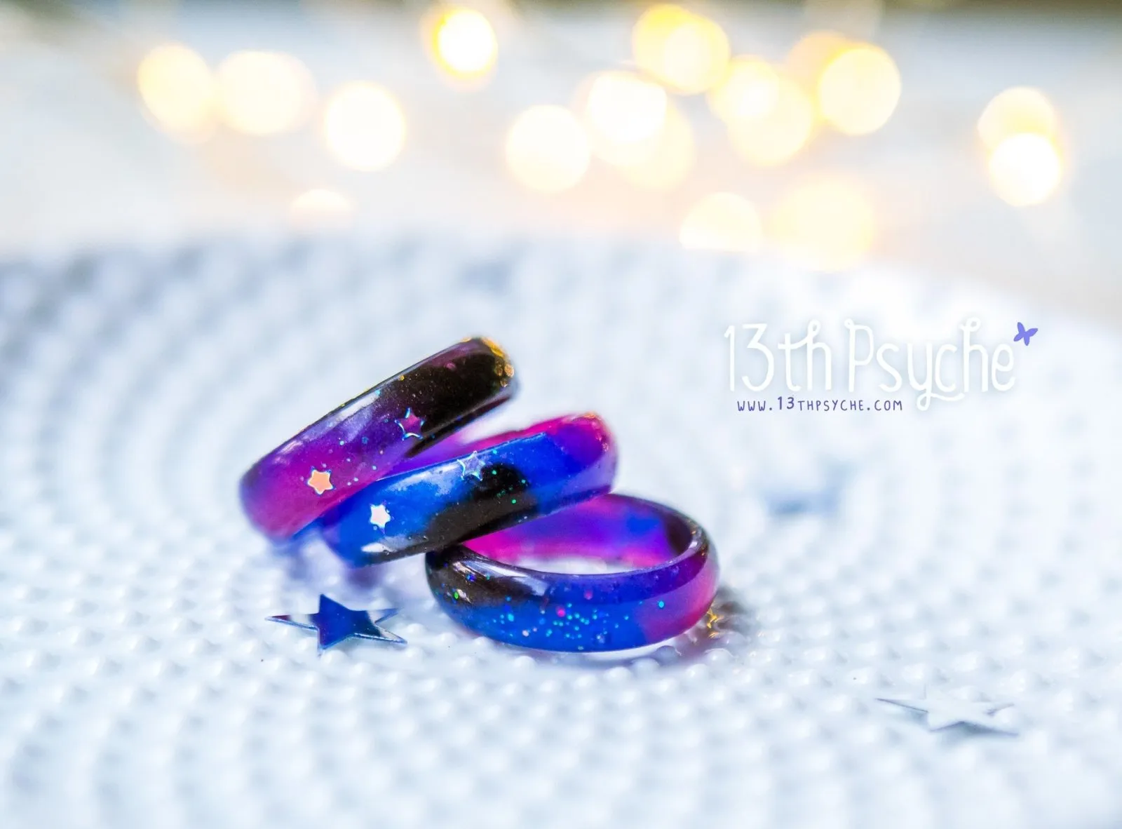 Galaxy nebula resin ring