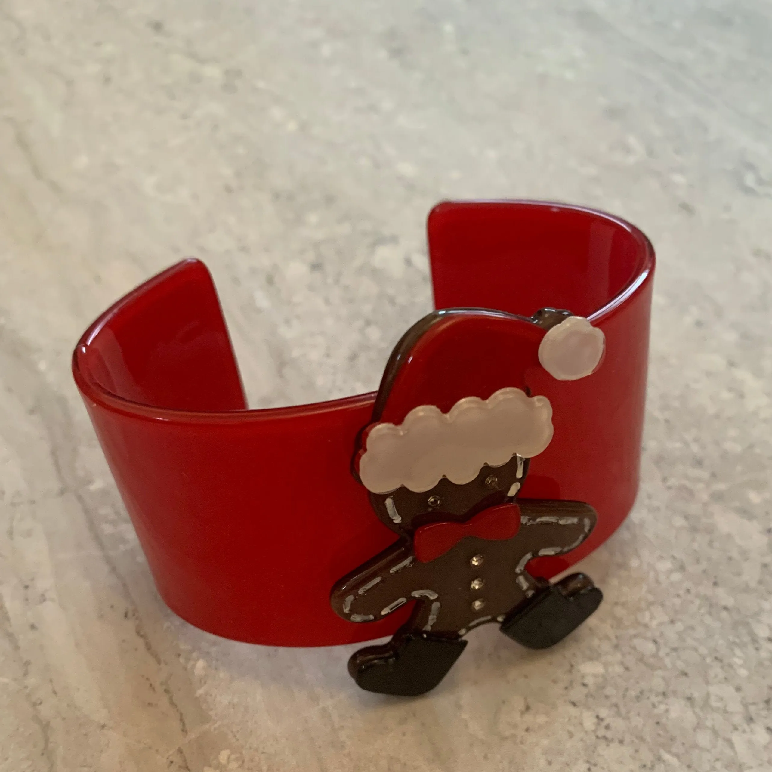 Gingerbread Santa Cuff Bracelet