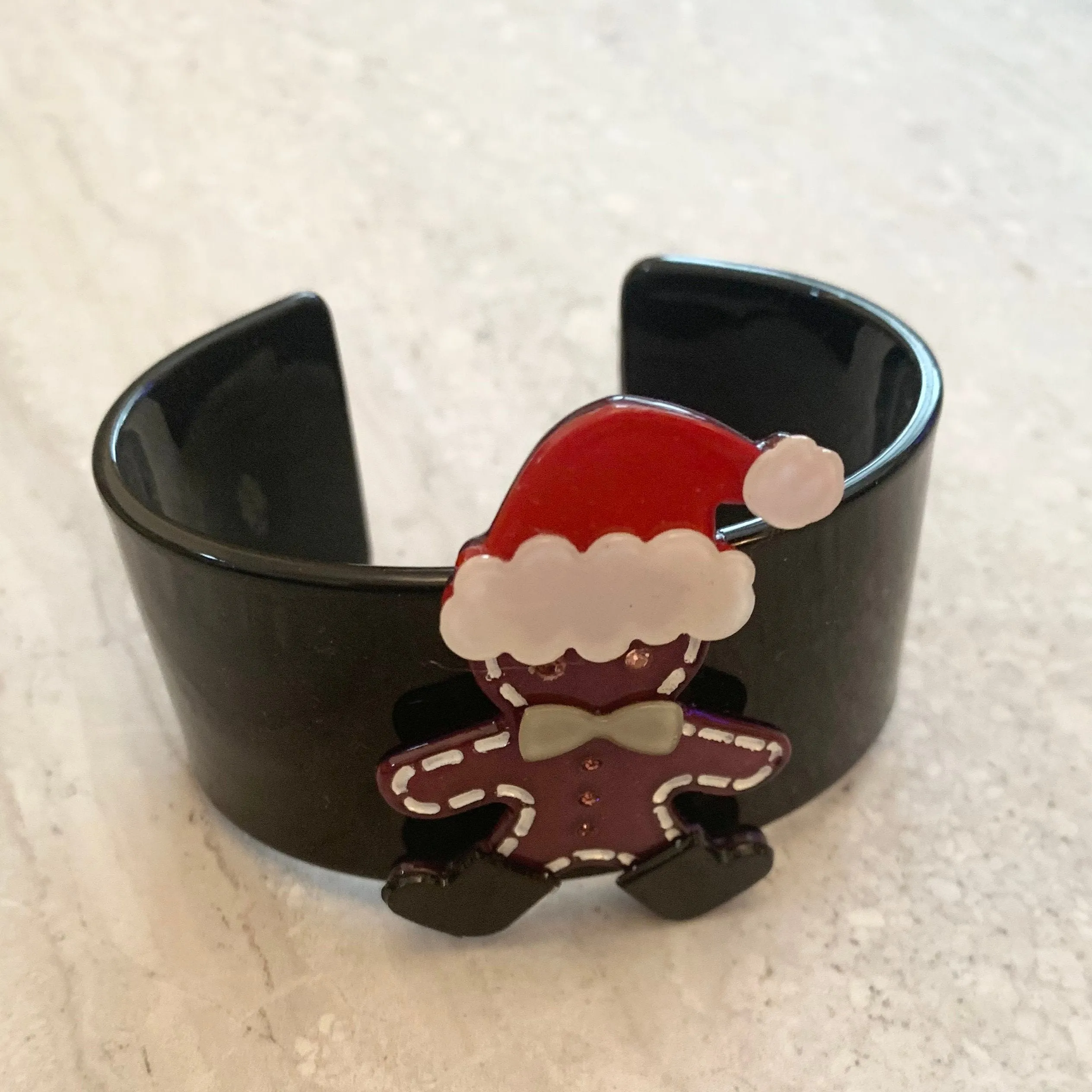 Gingerbread Santa Cuff Bracelet