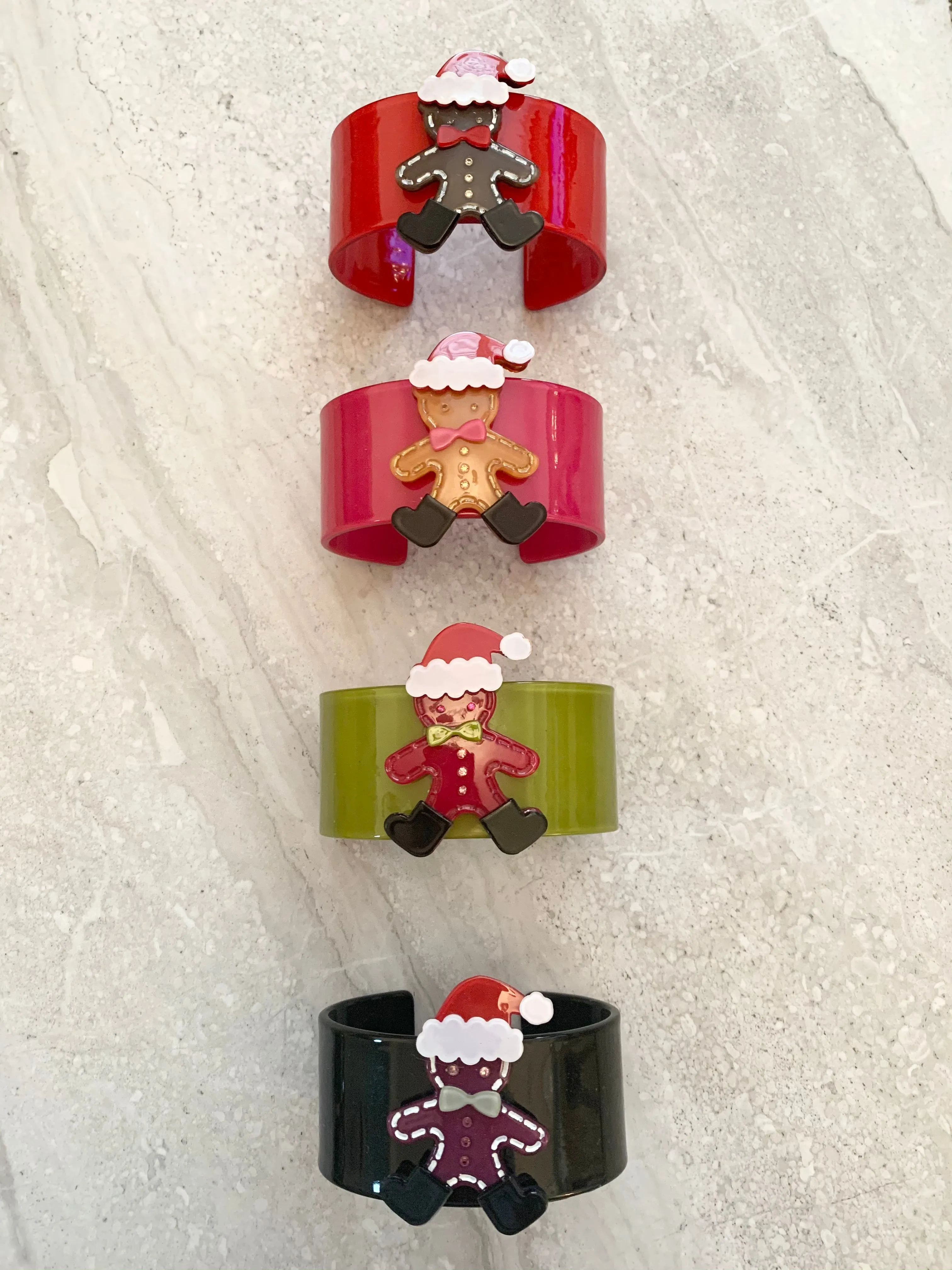 Gingerbread Santa Cuff Bracelet