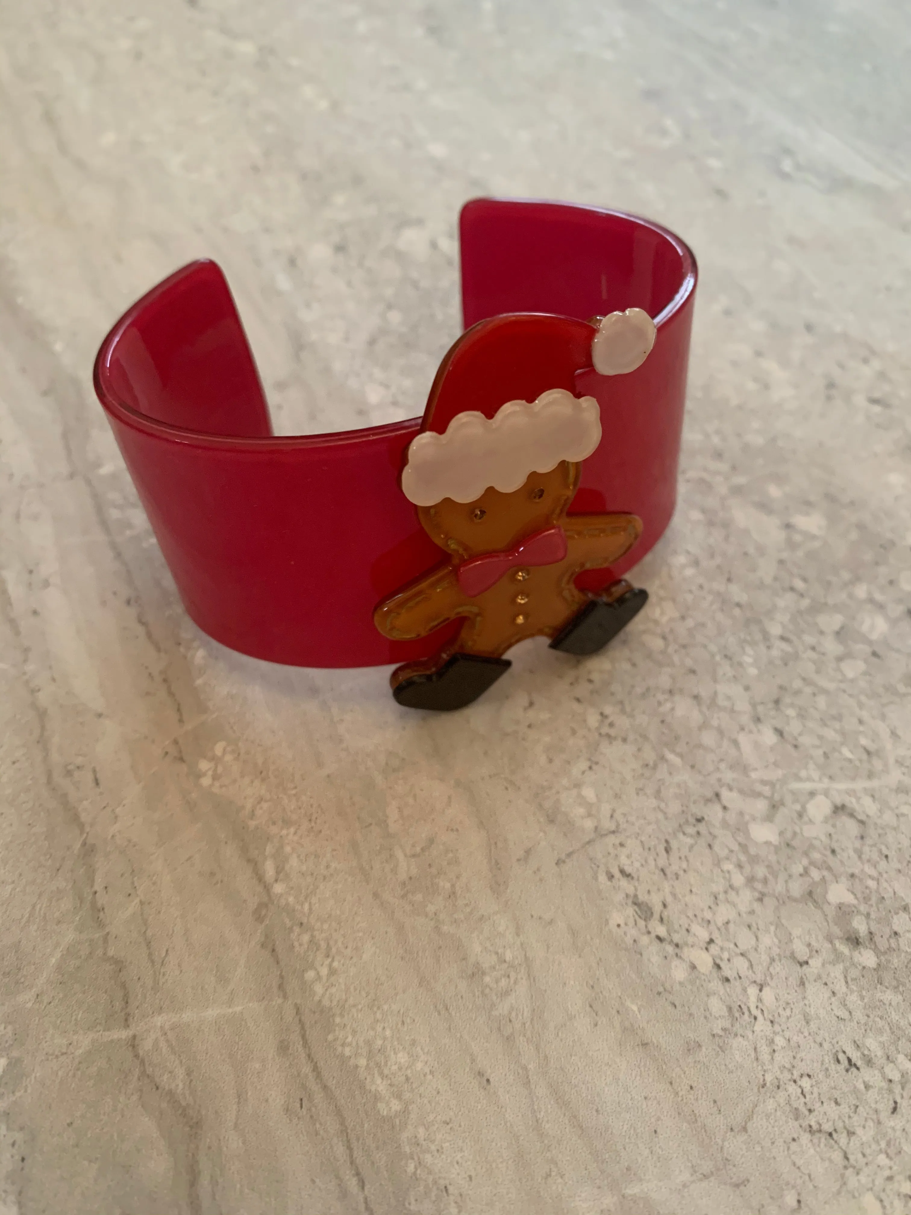 Gingerbread Santa Cuff Bracelet