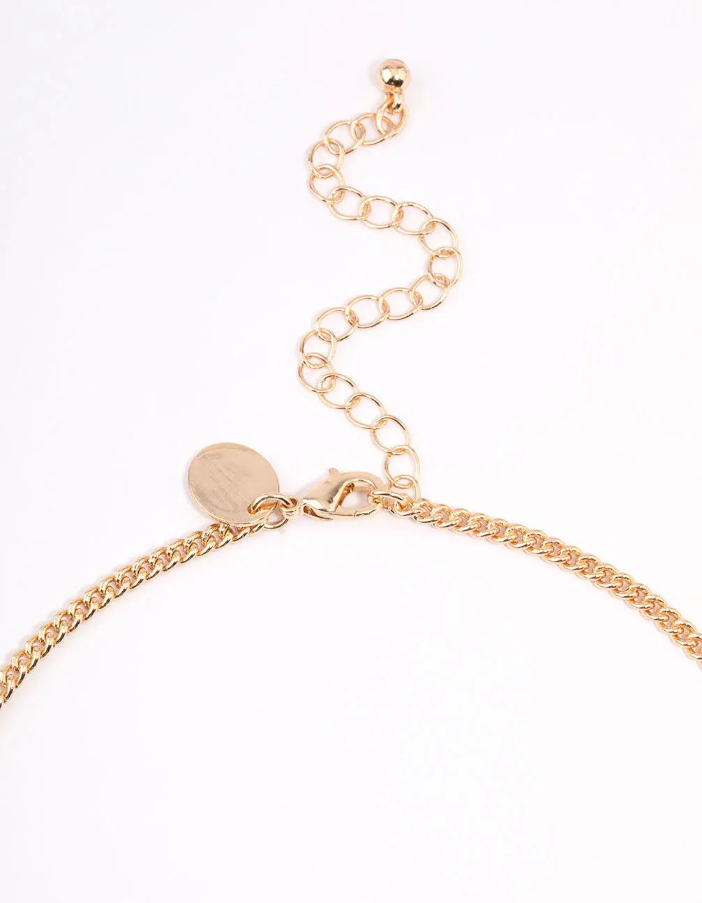 Gold Cup Chain Short Necklace