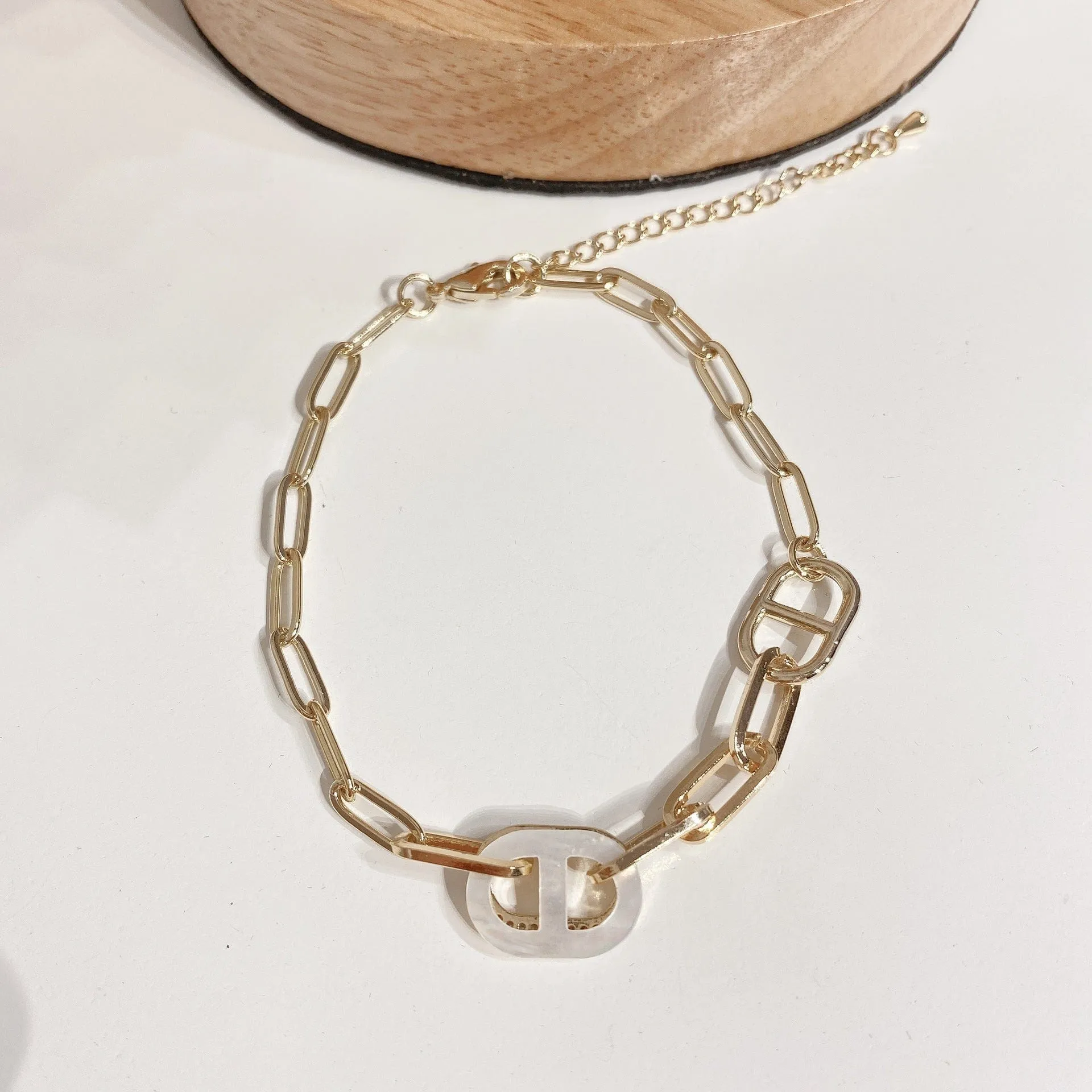 Gold Diamond Geometric Bracelet