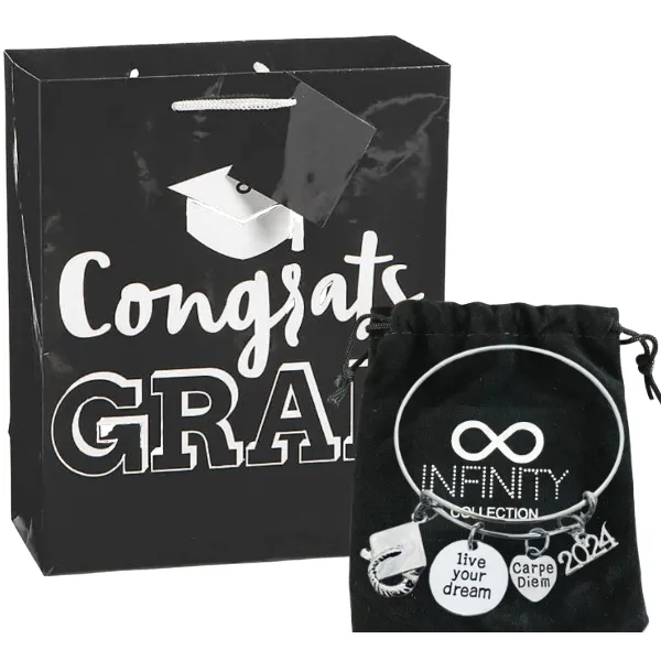 Graduation Bracelet & Gift Bag - 2024 Live Your Dreams