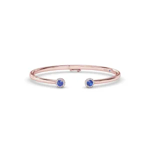 Halo Sapphire and Diamond Bangle