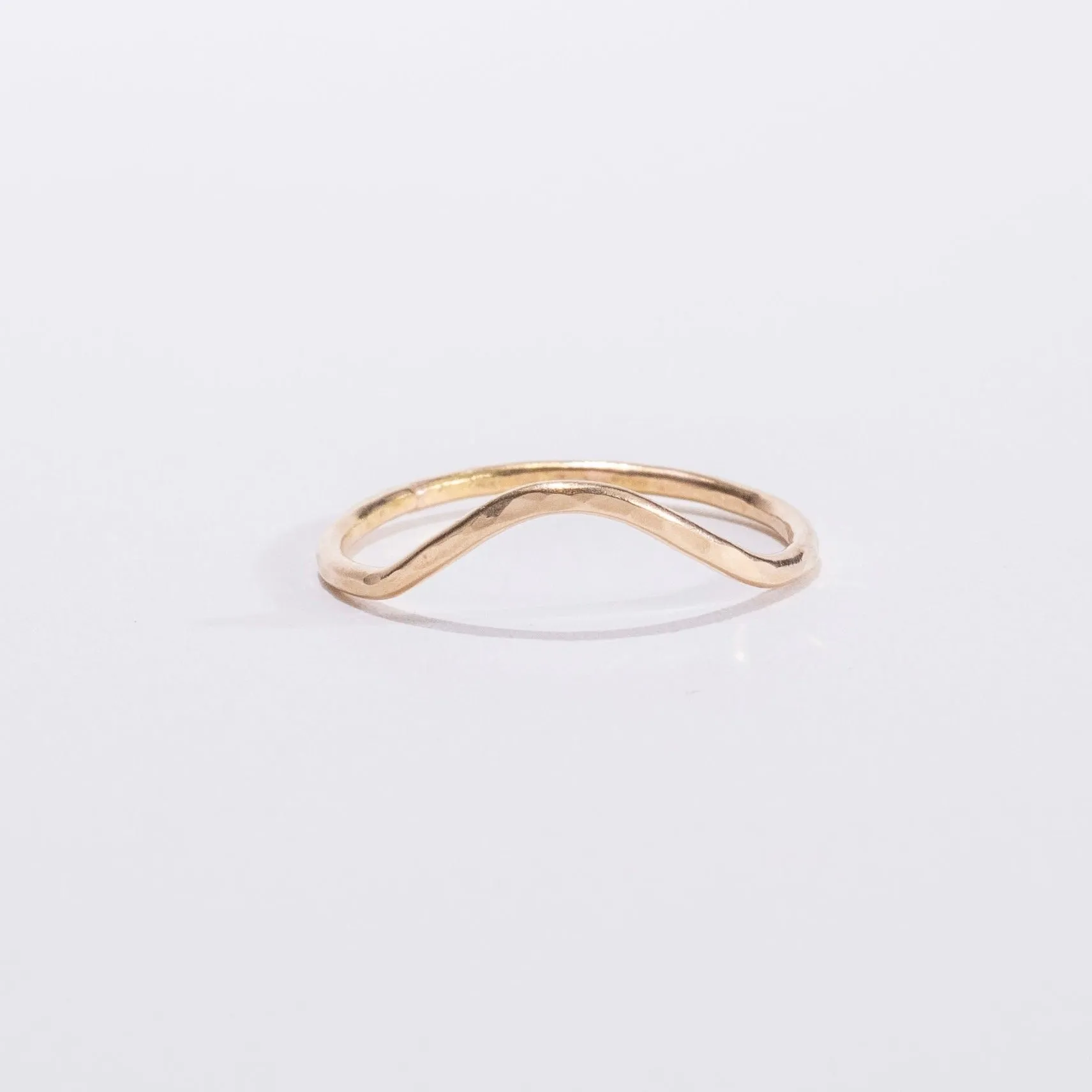 Hammered Curve Stacking Ring - Choose Your Metal