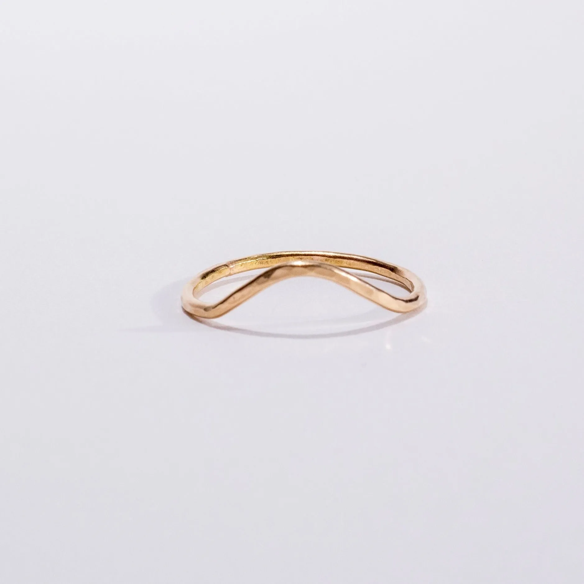 Hammered Curve Stacking Ring - Choose Your Metal