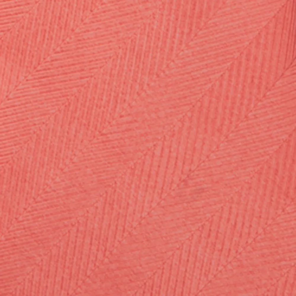 Herringbone Vow Coral Tie