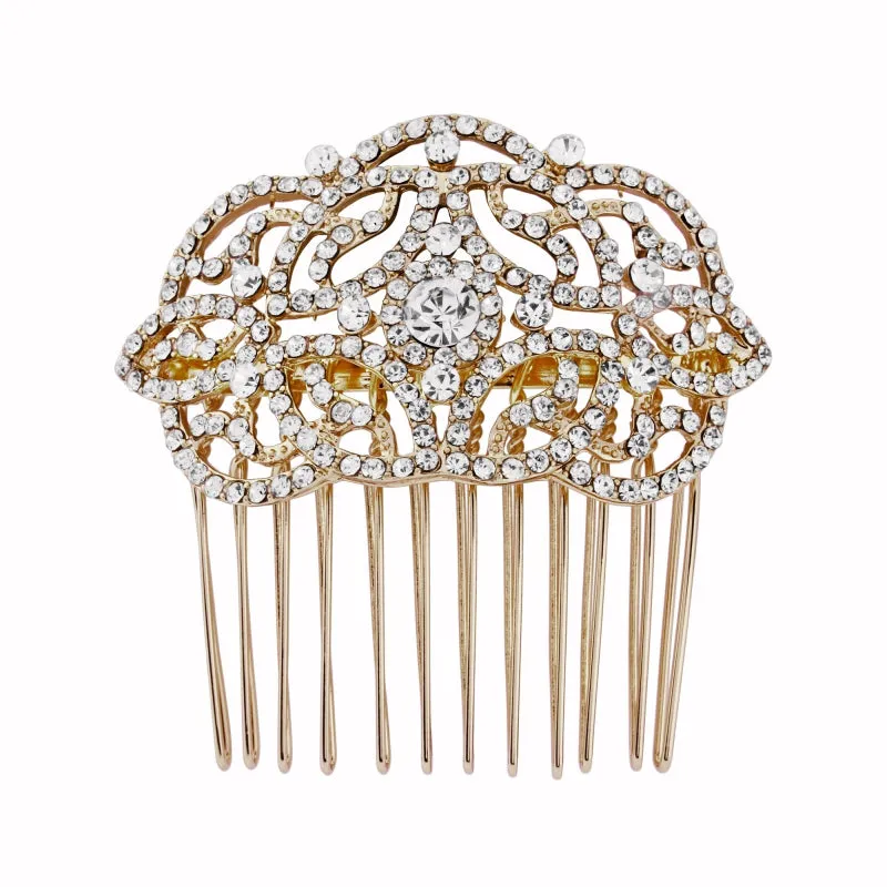 Holly Crystal Hair Comb available in Rose Gold, Gold & Silver