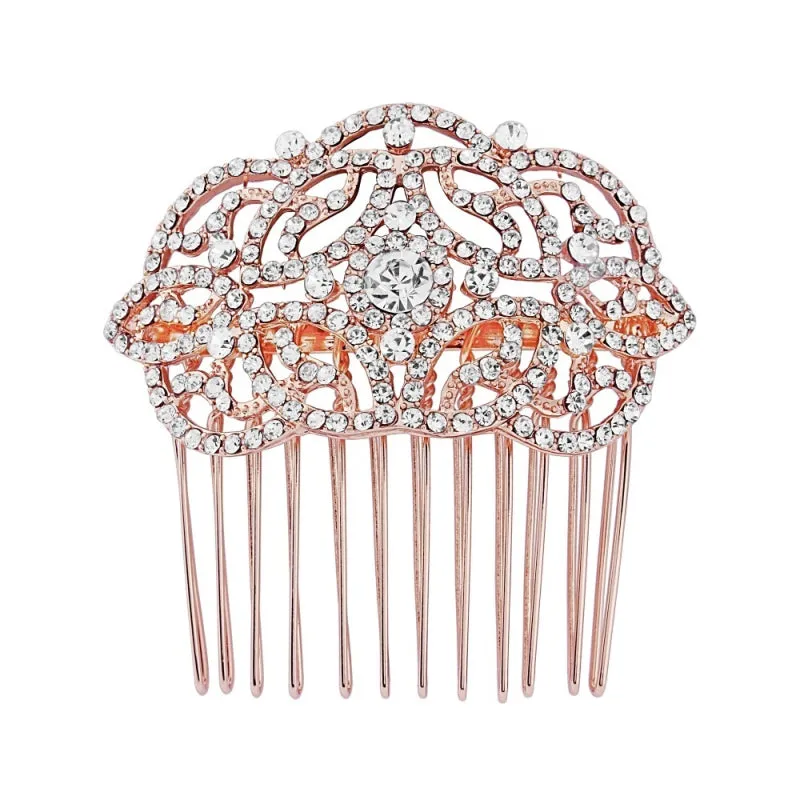 Holly Crystal Hair Comb available in Rose Gold, Gold & Silver