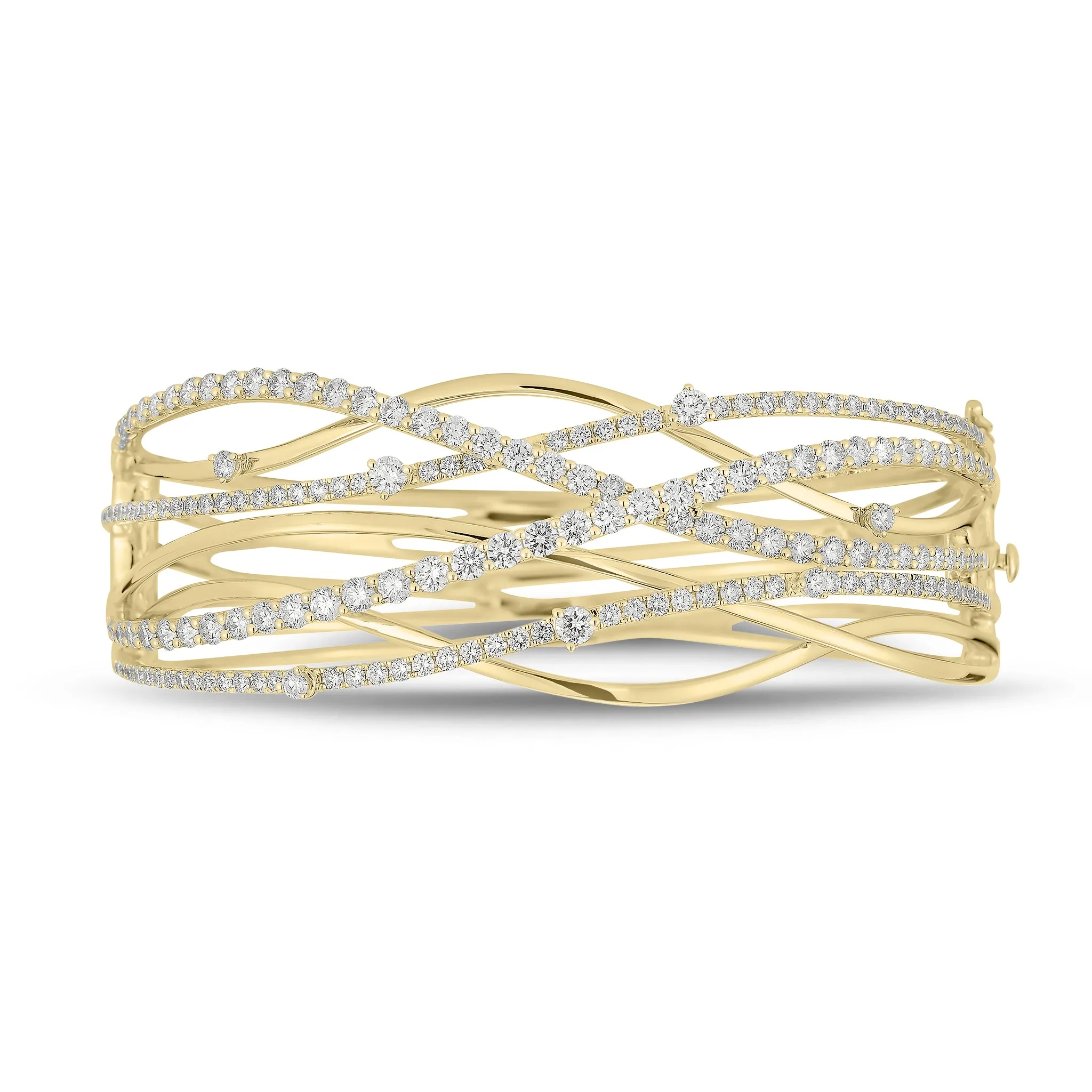 Intricate Diamond Wave Bangle