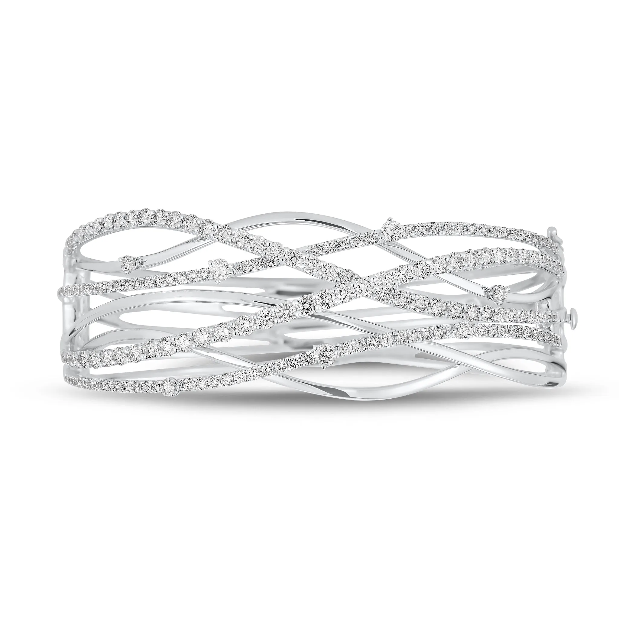 Intricate Diamond Wave Bangle