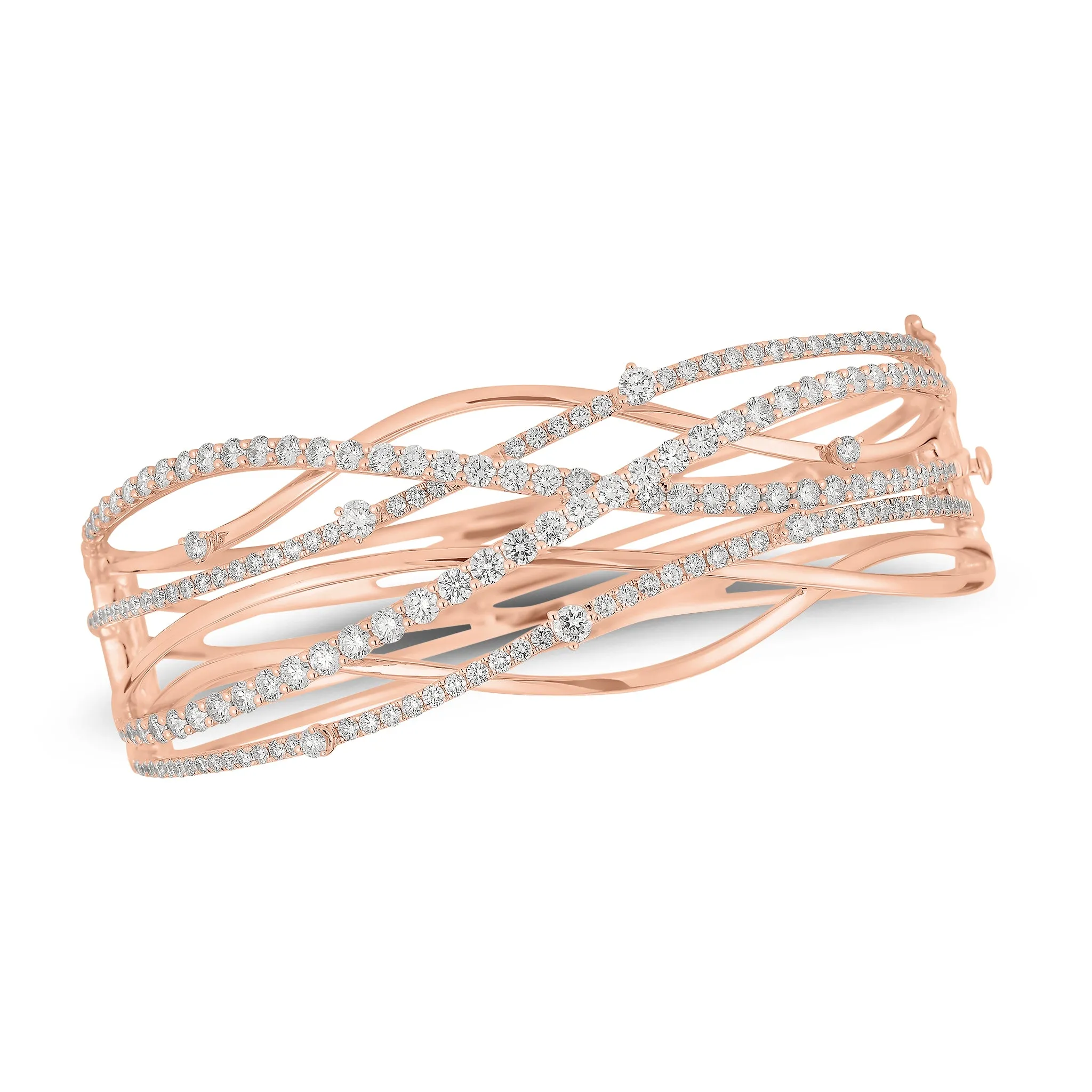 Intricate Diamond Wave Bangle