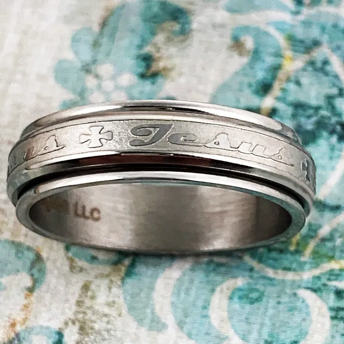 Jesus Spinner Ring