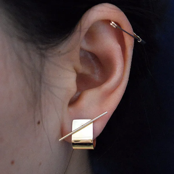 Kathleen Whitaker 14k Stick Stud and Ear Cuff