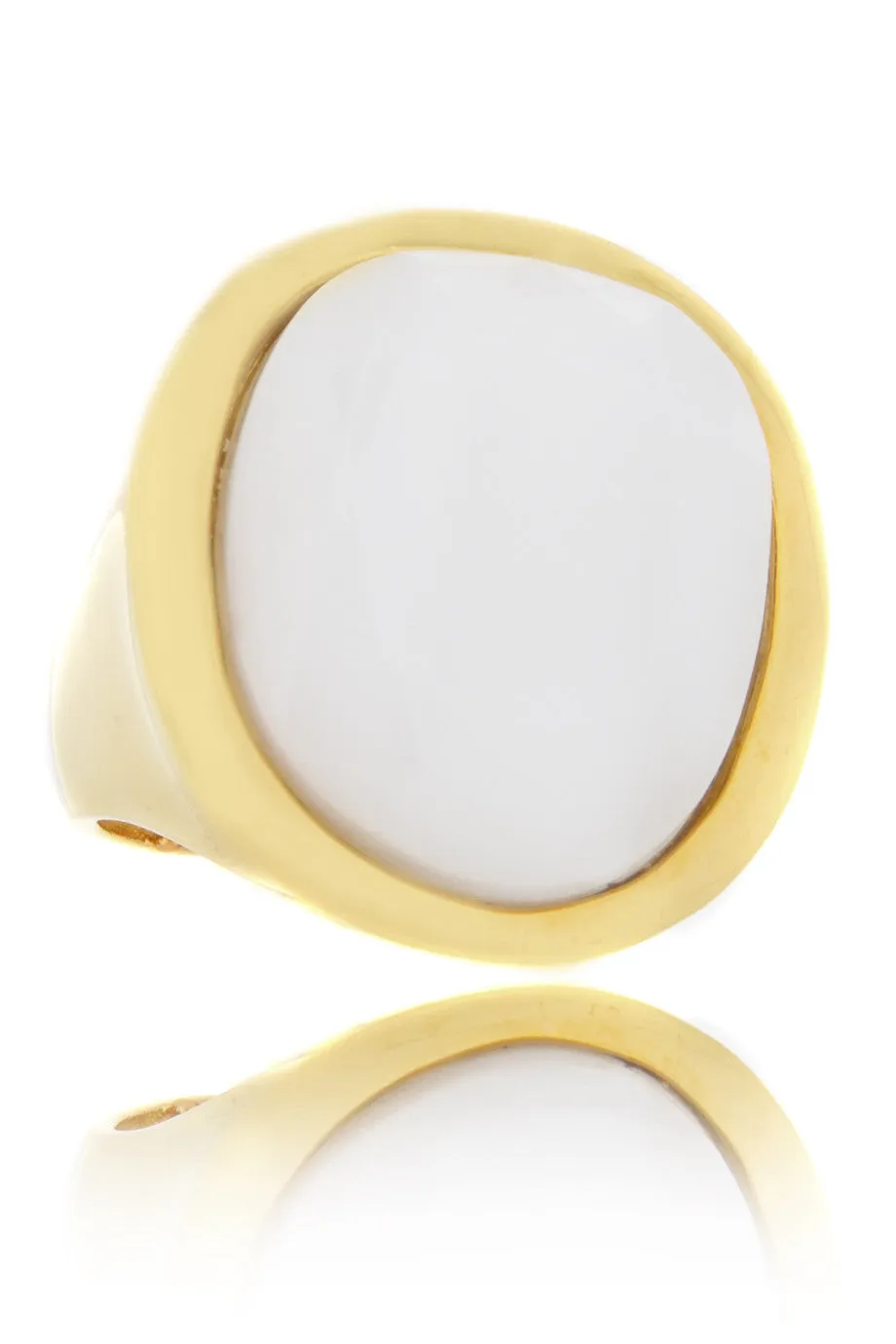 KENNETH JAY LANE HARRIET Polished Gold Opal Ring