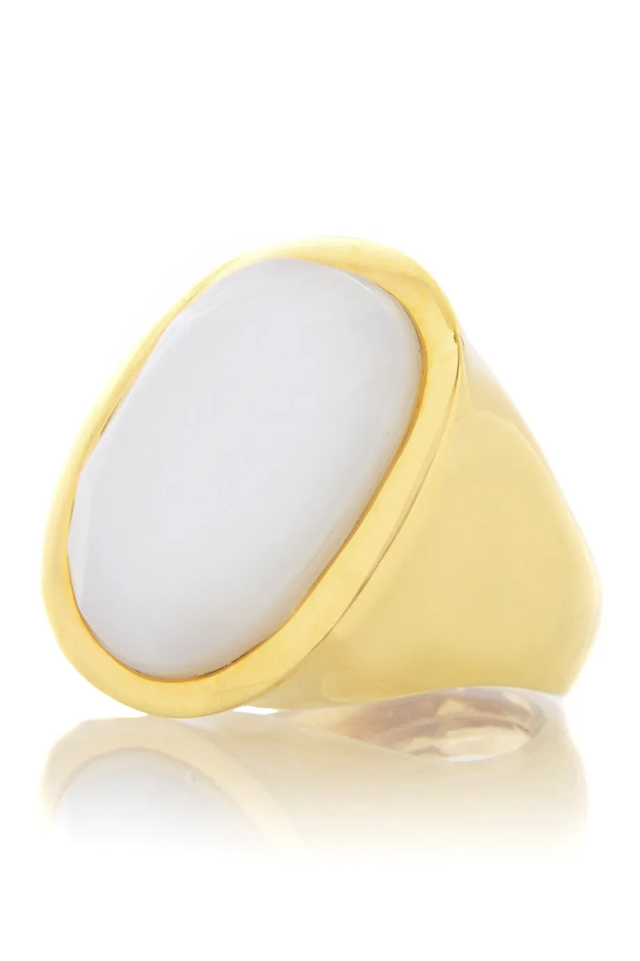 KENNETH JAY LANE HARRIET Polished Gold Opal Ring