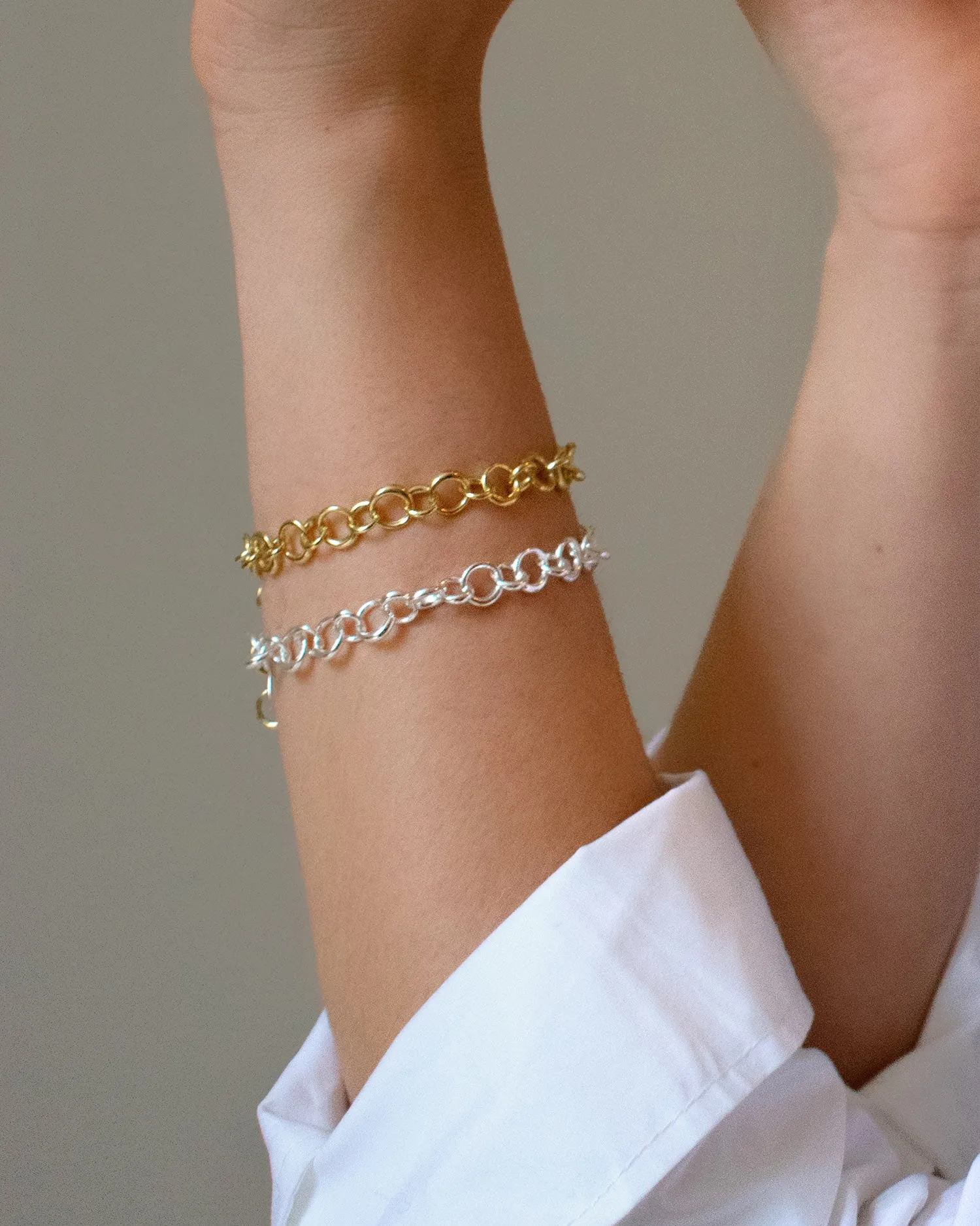 Les Amis drop chain bracelet gold