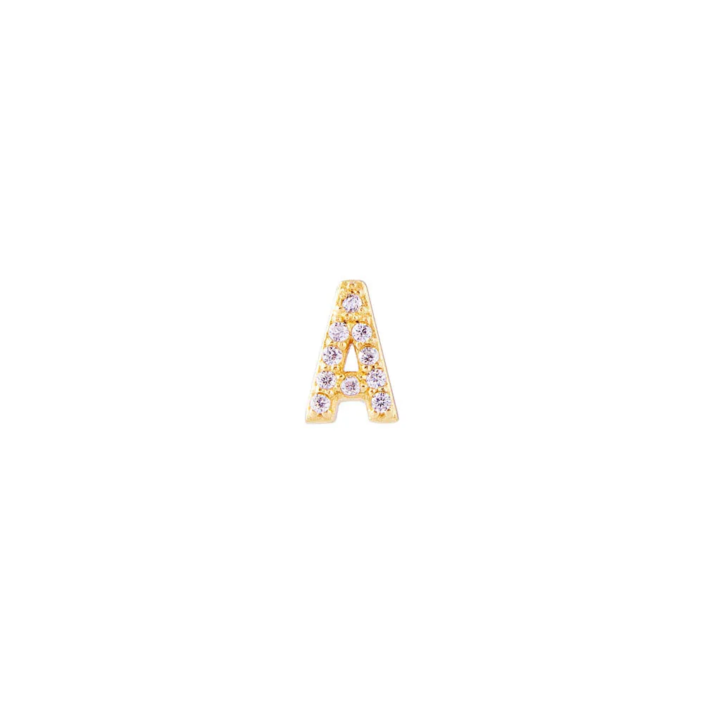 LETTER PAVE STUD - A