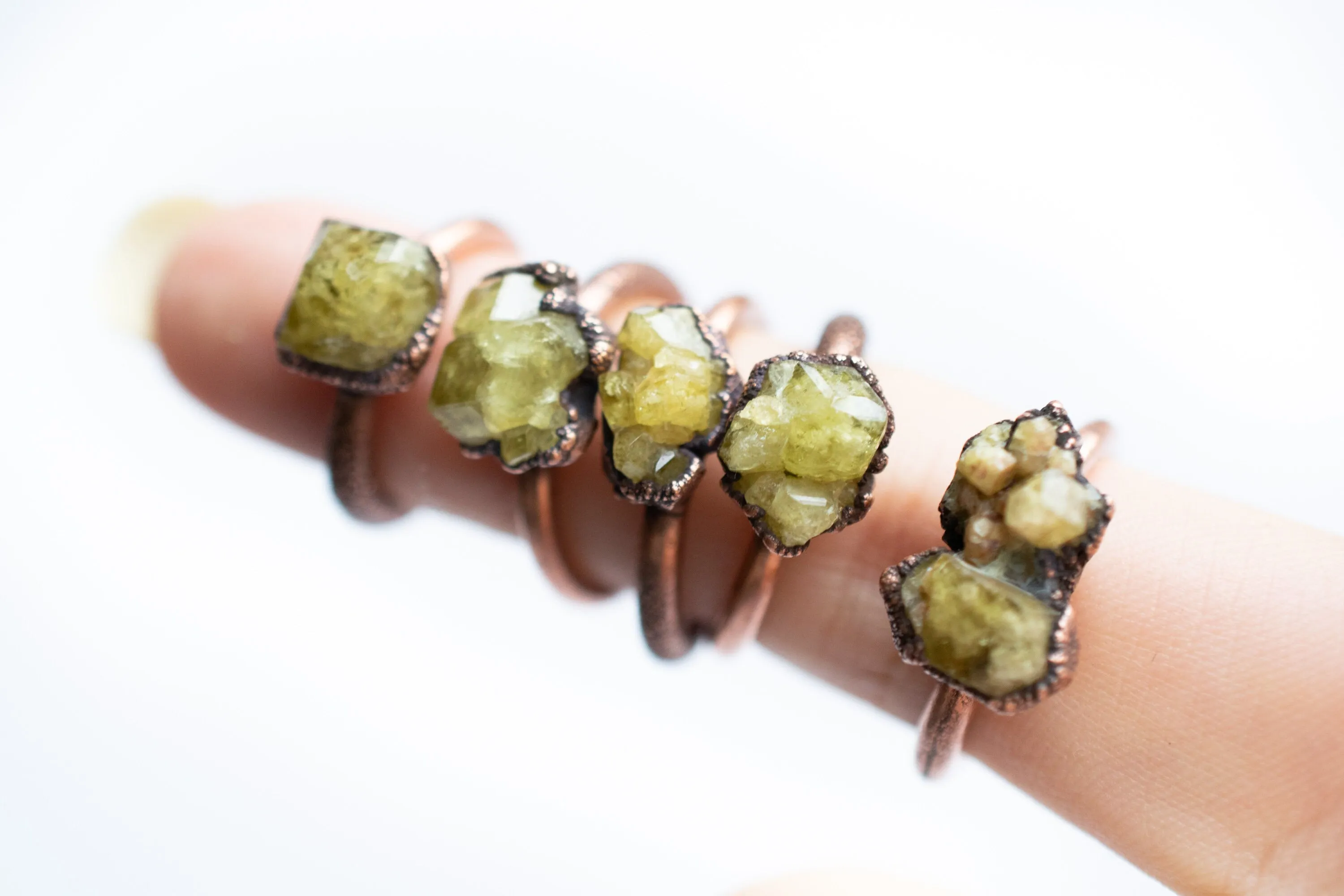 Mexican yellow garnet ring | Garnet ring