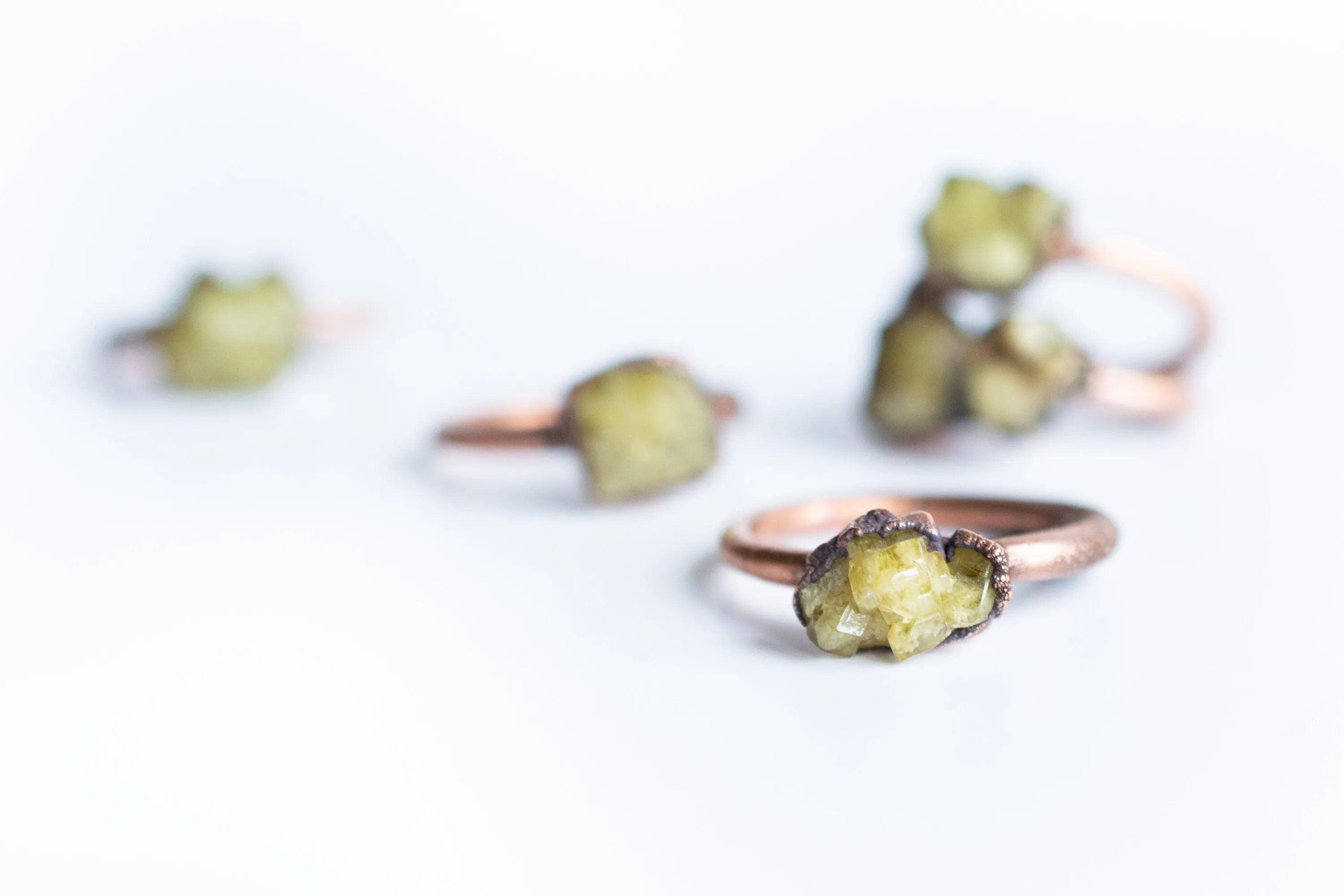 Mexican yellow garnet ring | Garnet ring