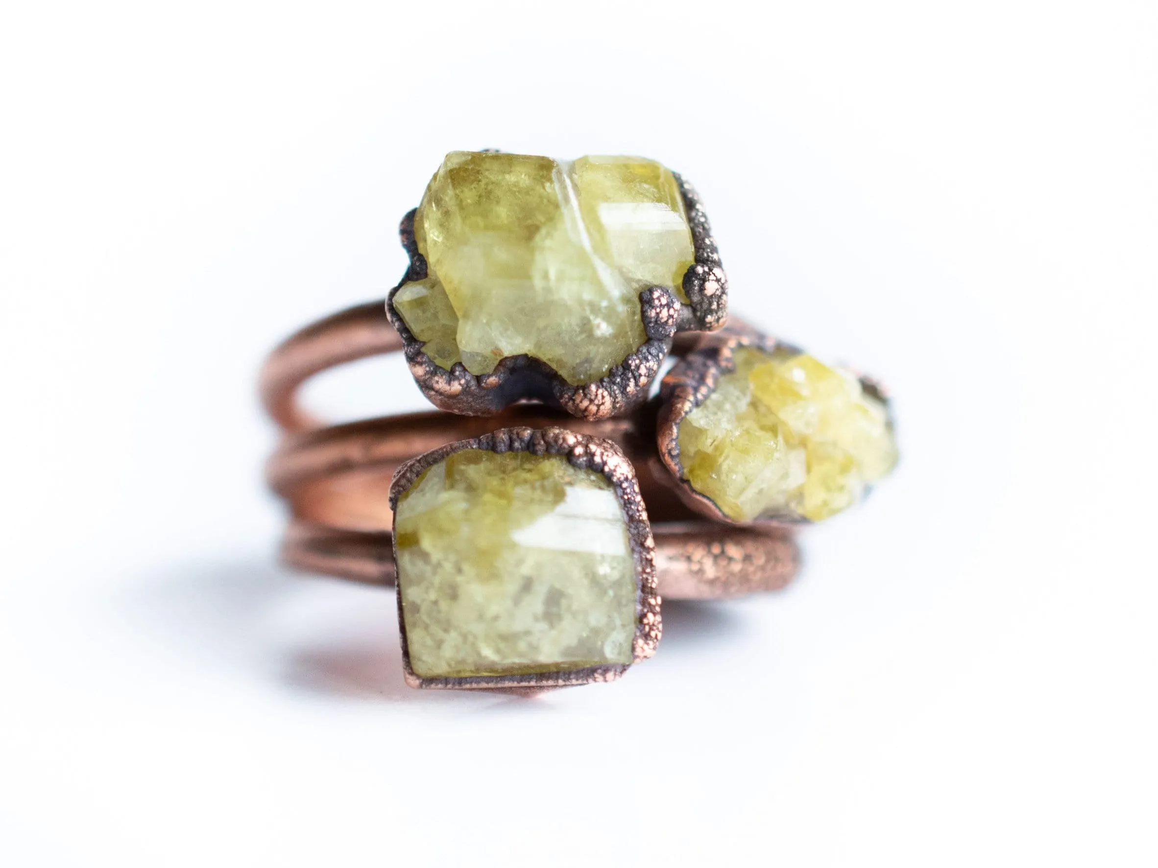 Mexican yellow garnet ring | Garnet ring