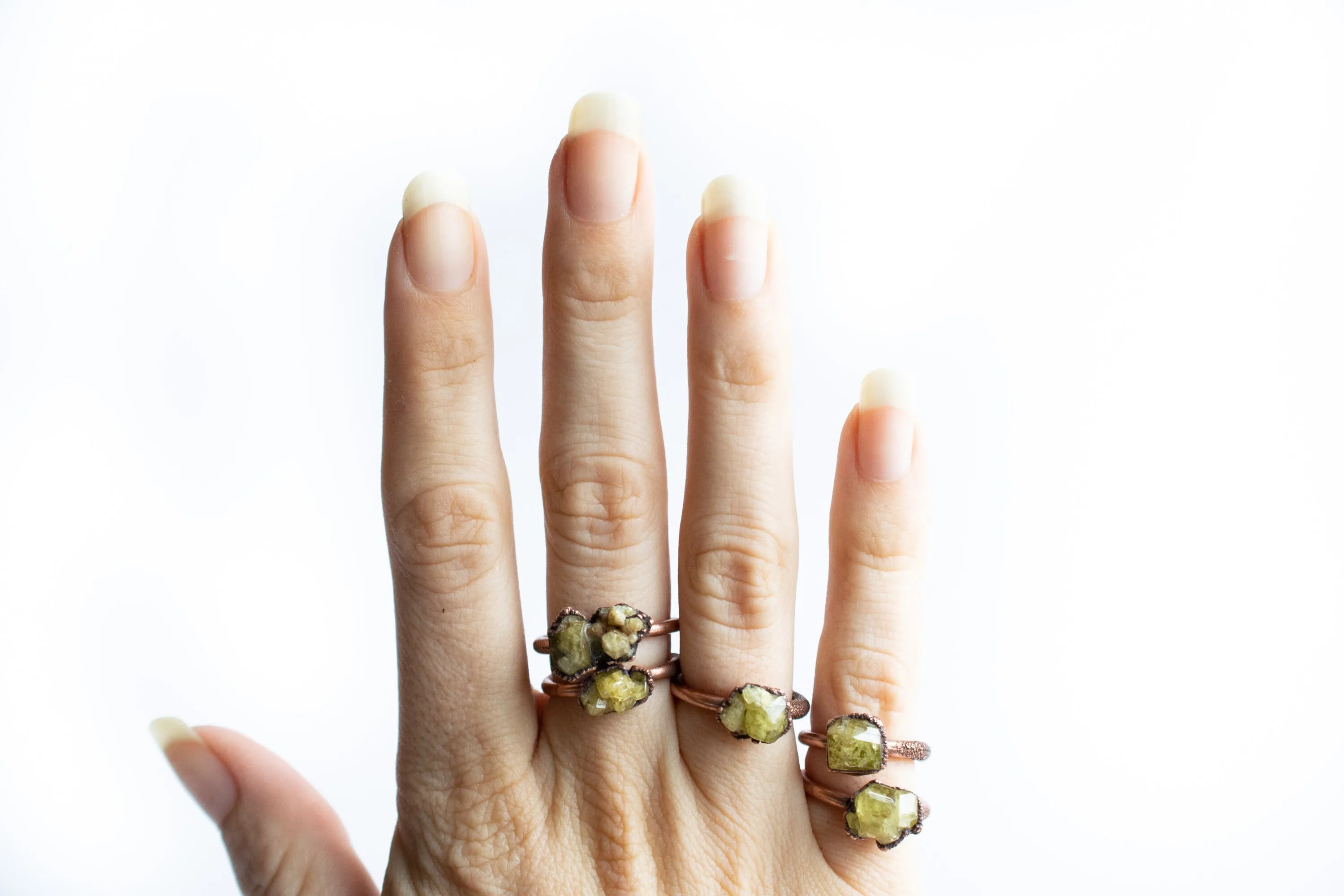 Mexican yellow garnet ring | Garnet ring