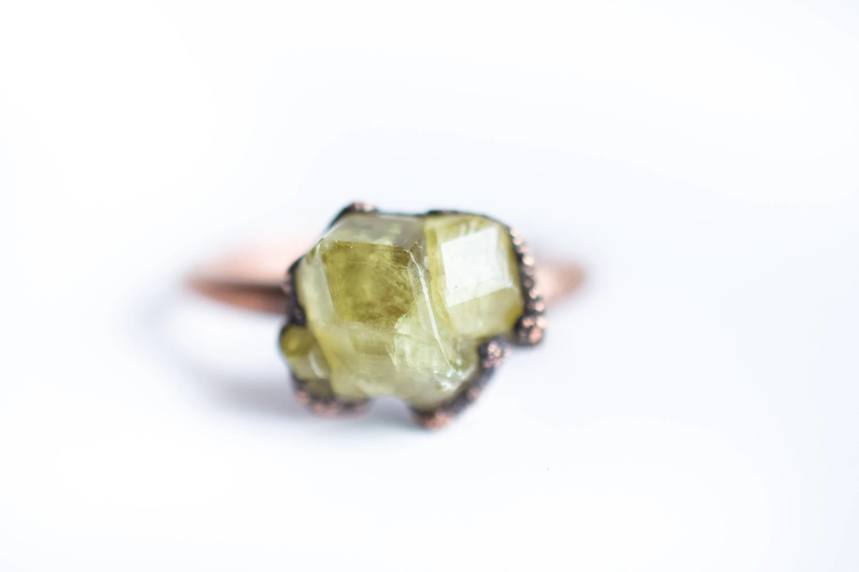 Mexican yellow garnet ring | Garnet ring