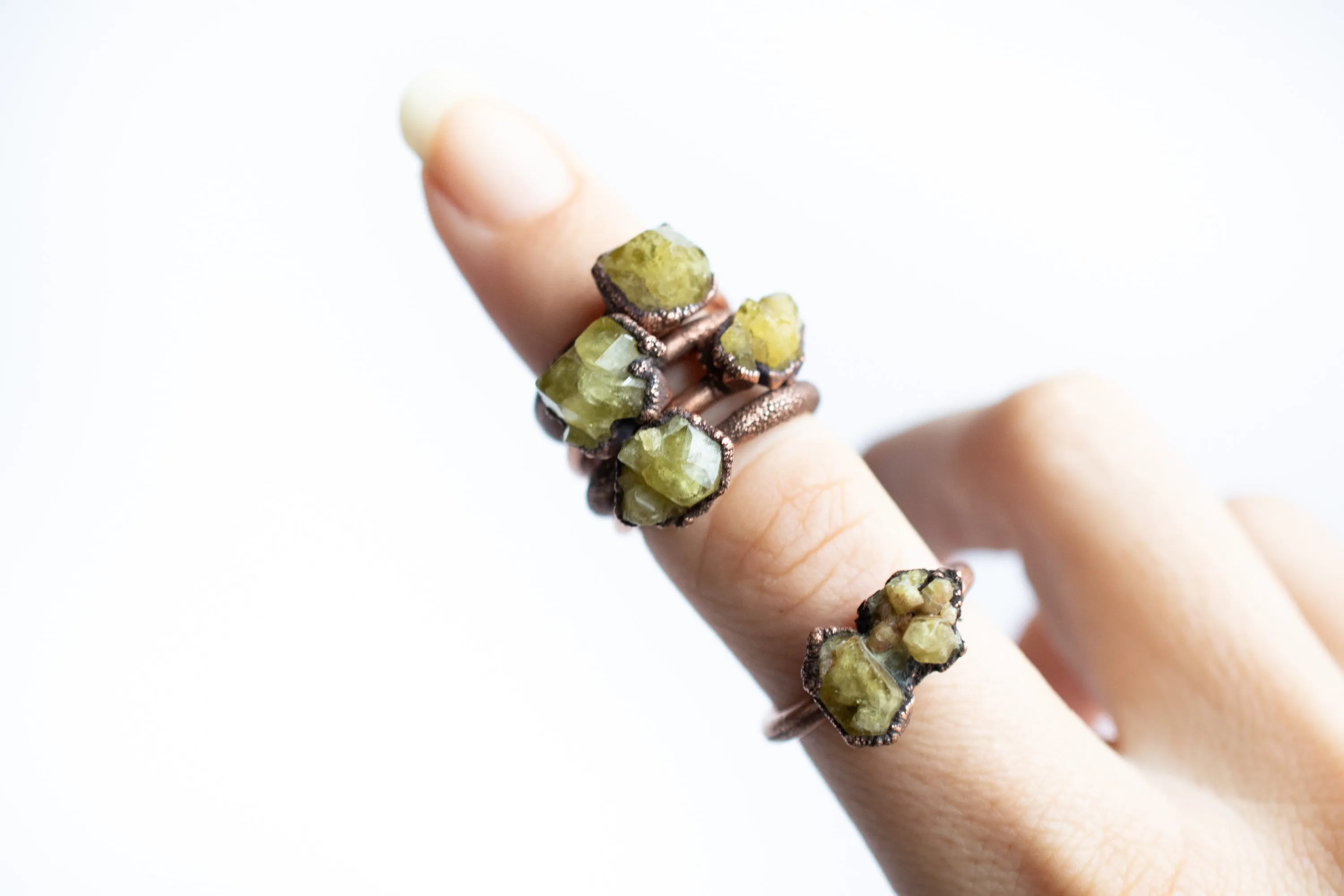 Mexican yellow garnet ring | Garnet ring