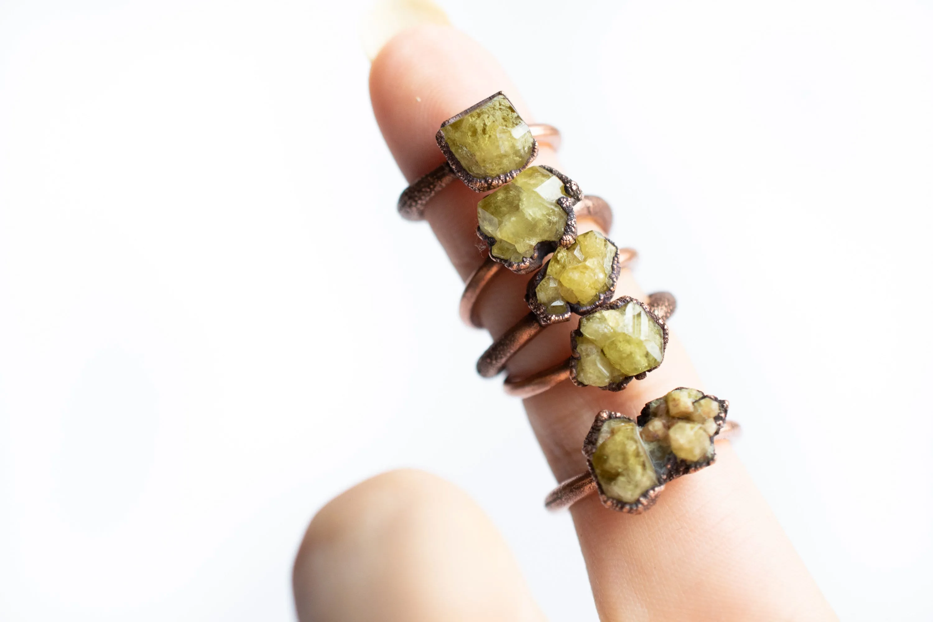 Mexican yellow garnet ring | Garnet ring