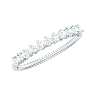 Minimal Moissanite Half Eternity Ring