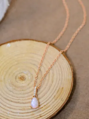 Moonstone Teardrop Pendant Necklace