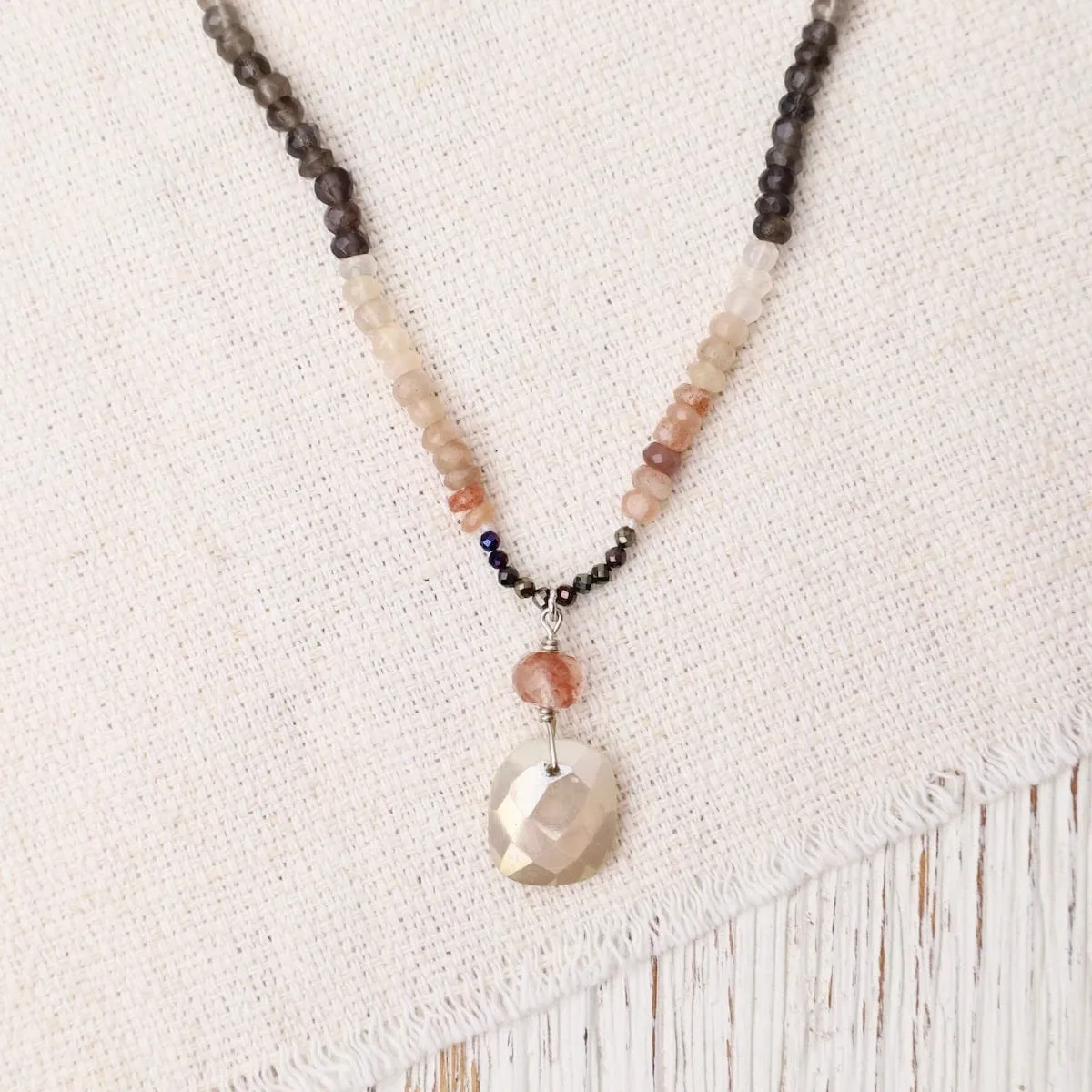 Multi Moonstone Necklace