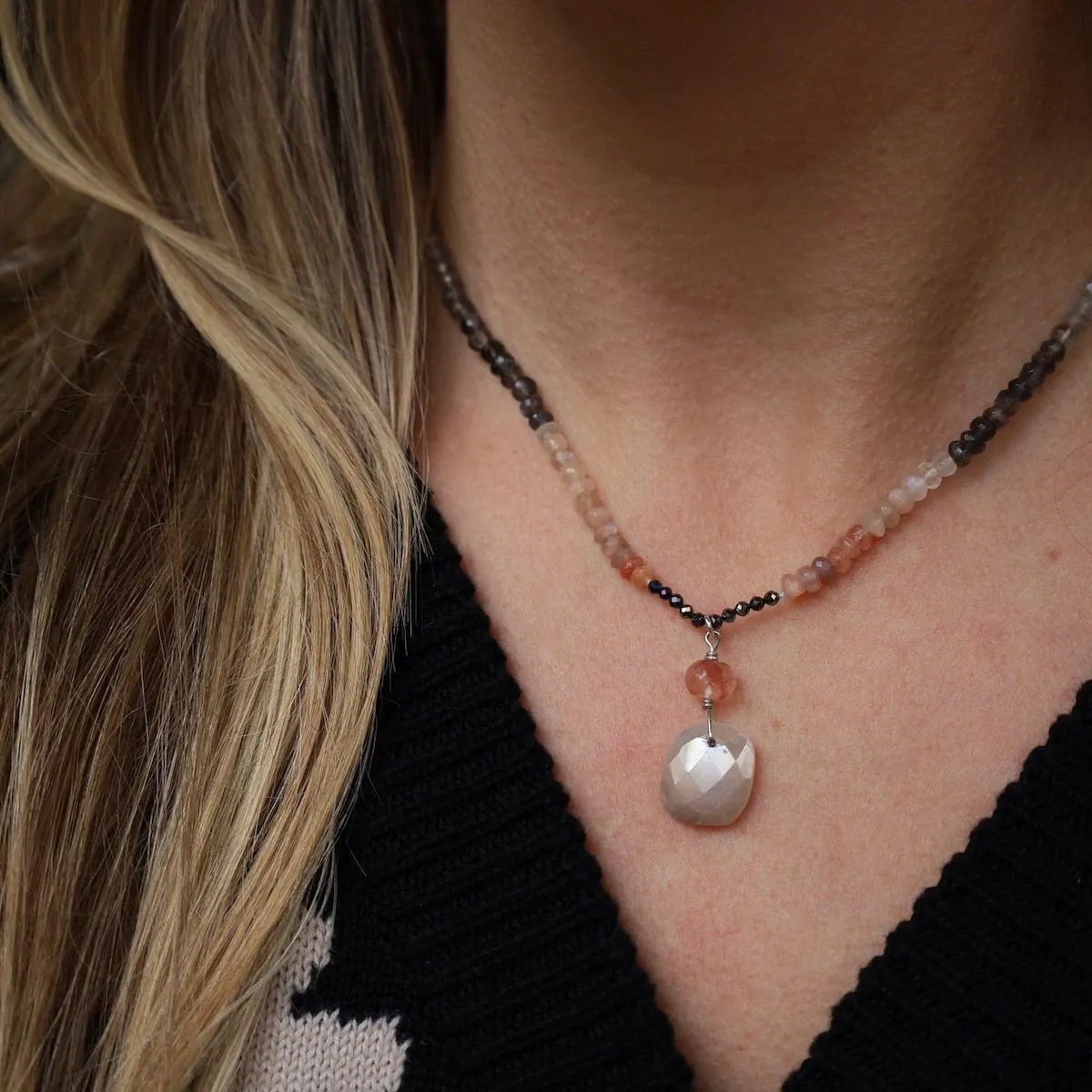 Multi Moonstone Necklace