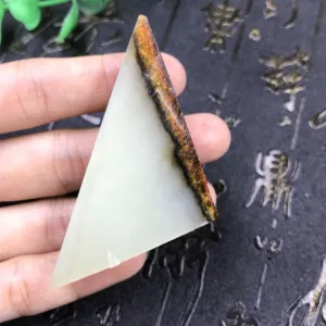 Natural Hetian Jade Rough Nephrite Raw (40g, 60X30X17mm)