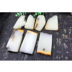 Natural Hetian Jade Rough Nephrite Raw 7 Pieces 626g