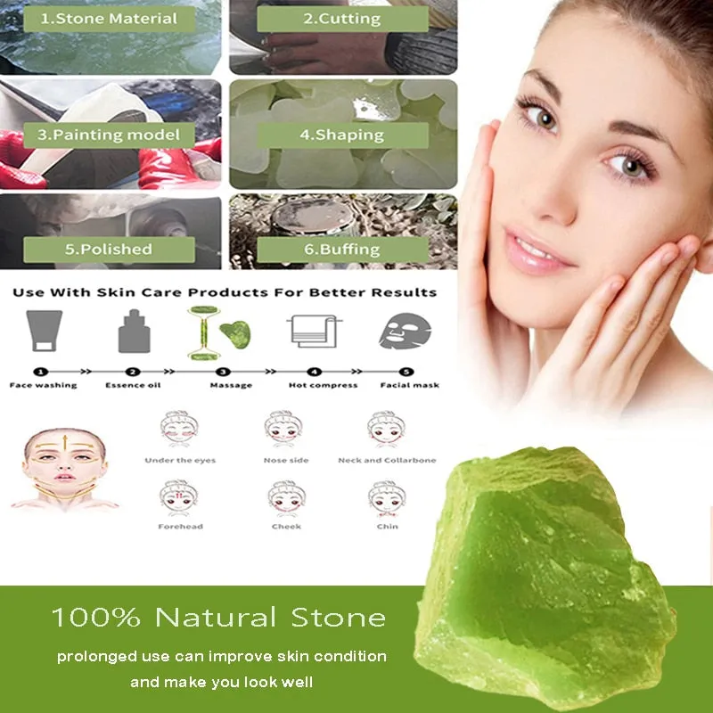 Natural Jade Face Massager Gua Sha Stone Face  Guasha Masaje Facial Board Acupoint Eye Care SPA Massager Tool massage visage